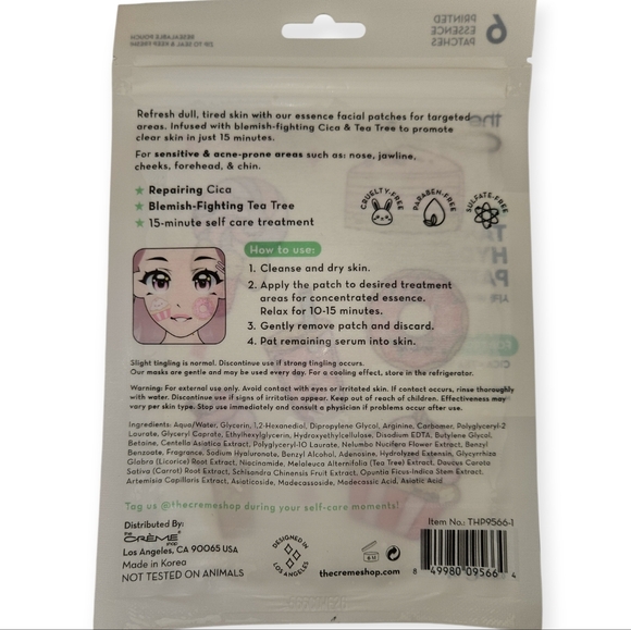 The Crème Shop Targeted Hydration Patches, Cica & Tea Tree, Set of 3, NIB - Picture 4 of 4